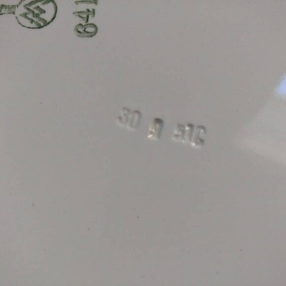 Vintage Cake Plate Platter Round Floral Porcelain Ceramic Tray with Handles - Picture 8 of 11